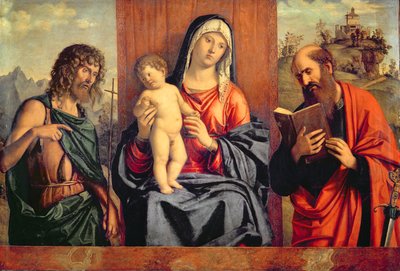 Madonna and Child with St. John the Baptist and St. Paul by Michele Giambono